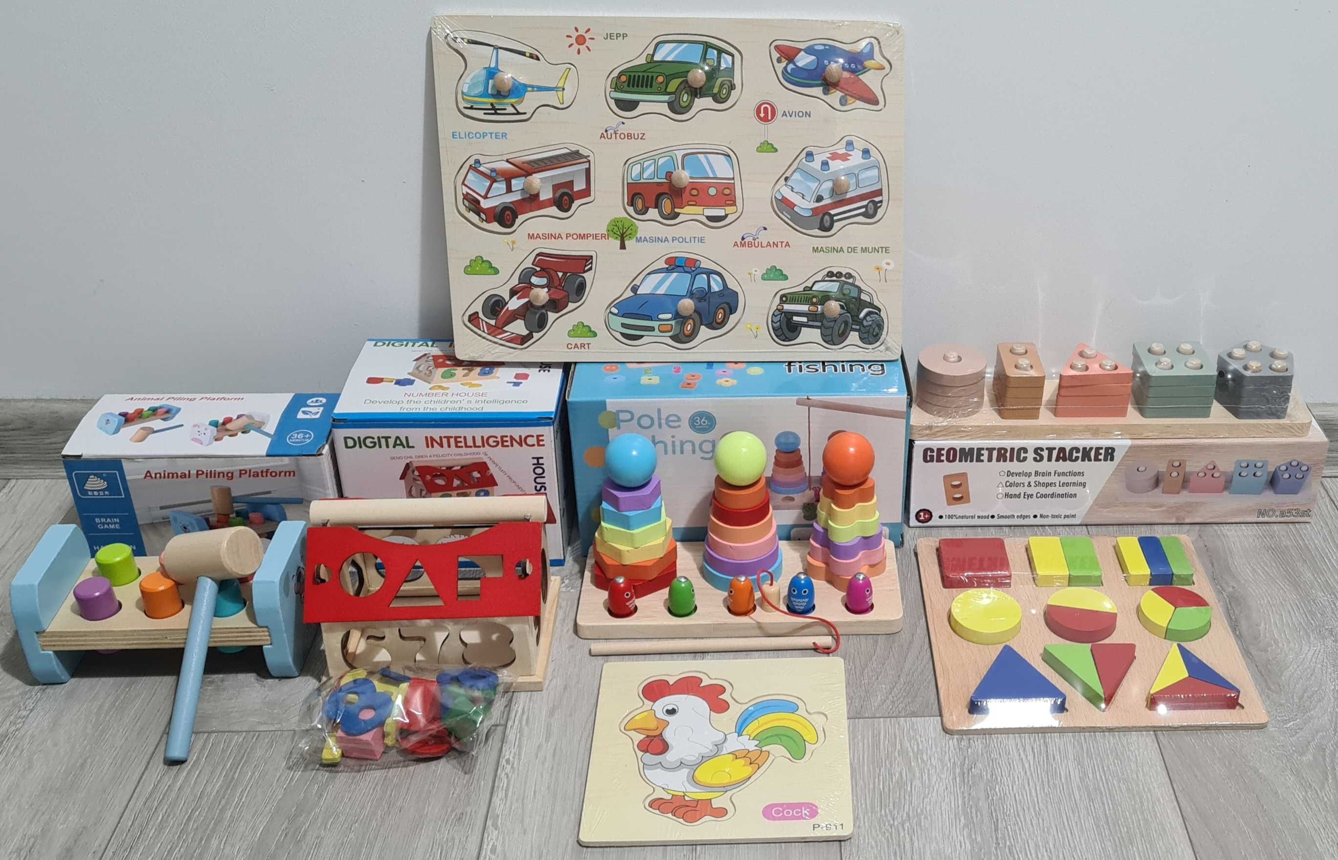 Loturi de jucării educative din lemn. Lot de jucării Montessori