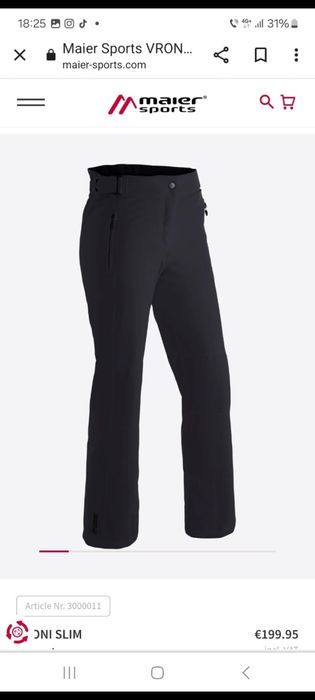 Pantaloni ski Maier Sports originali