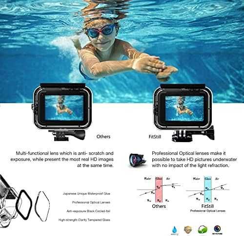 Нов GoPro Hero 8 Водоустойчив кейс 60м + 3 филтъра + плаваща дръжка