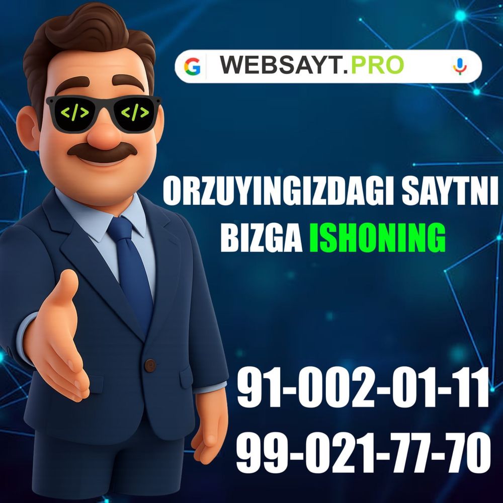 Website | Websayt | Sayt | Site | Bot | Yasash