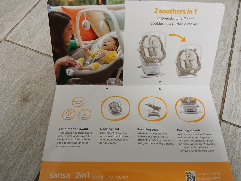 Leagan/Balansoar electric Joie sansa 2in1