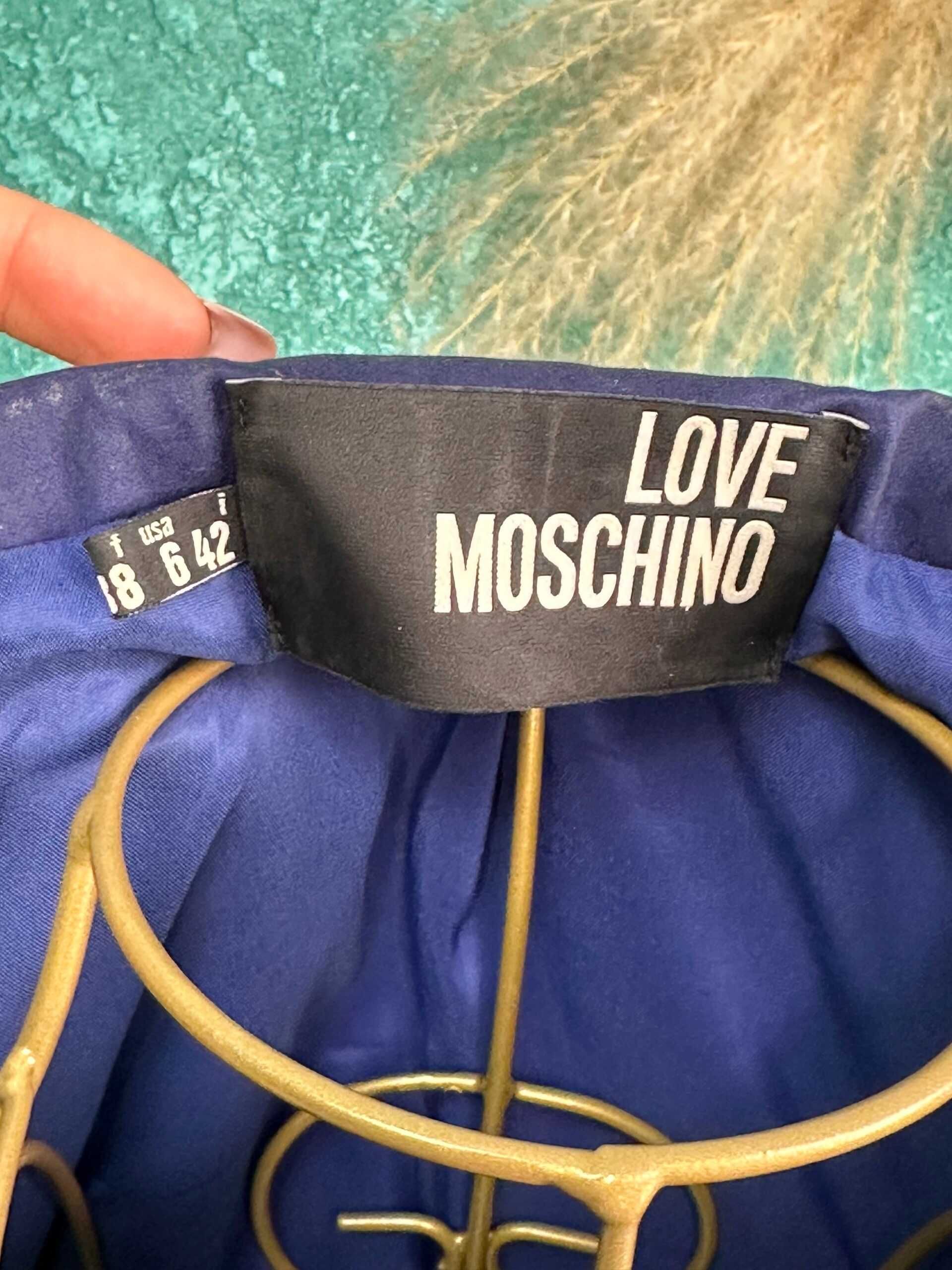 Sacou stil jachetă, blue marine, mărimea 42 it (M), LOVE MOSCHINO