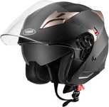 Casca moto YEMA YM-627, marimea L, viziera dubla, culoare negru