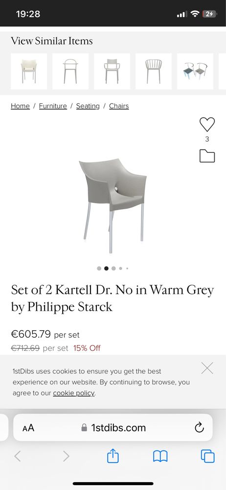 Стол Kartell Dr. No от Philippe Starck / Италия / 90-те