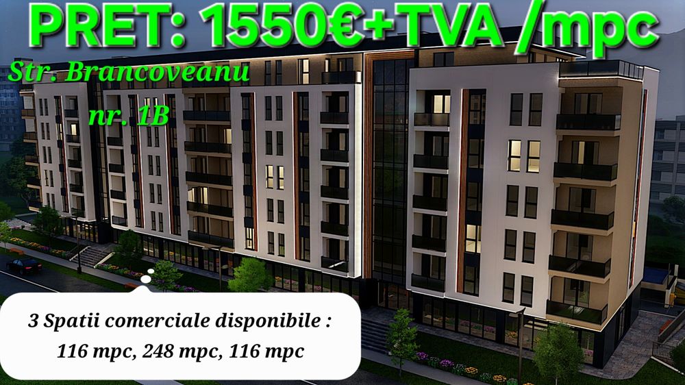 Spatii comerciale de vânzare:  116mpc - 248 mpc