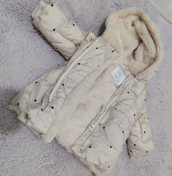 Топло зимно яке Zara за бебе момиче