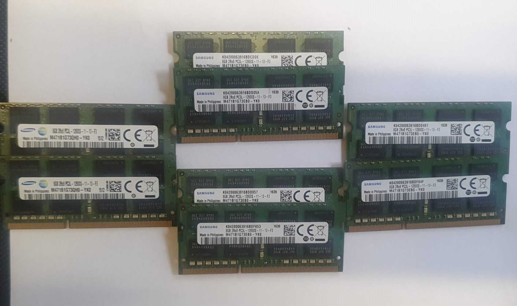 Memorie 16GB DDR3 sodimm Samsung, kit 2 x 8GB DDR3L 1600MHz, Laptop