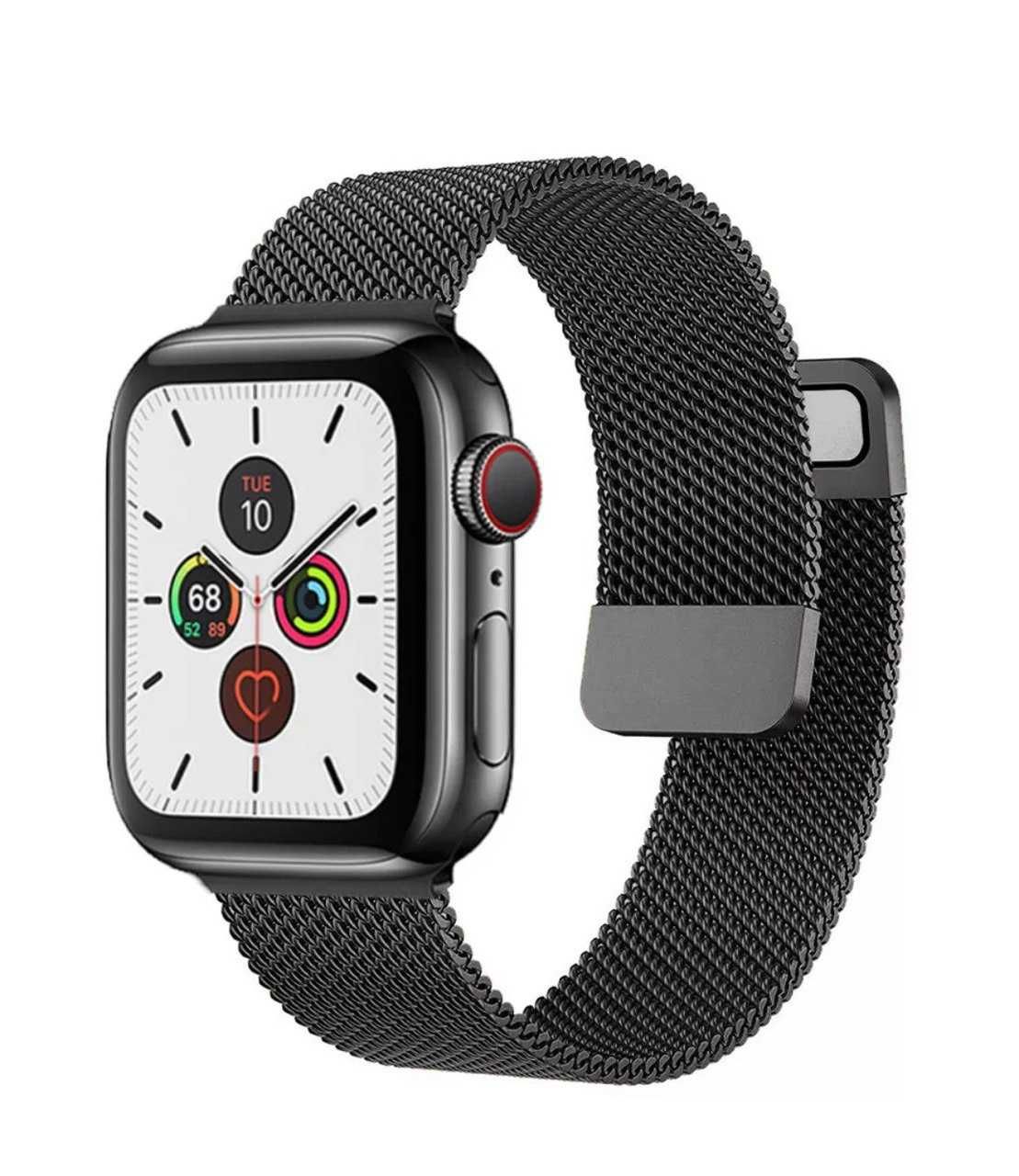 Modelul NOU Bratara Milanese Loop Apple Watch 7 Negru/Rose