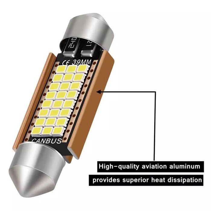 Led canbus крушки 2 броя 2016 21smd ultrabright festoon c5w c10w ...