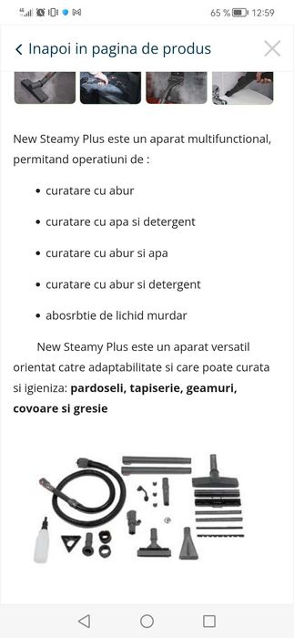 Aspirator cu aburi New steamy plus