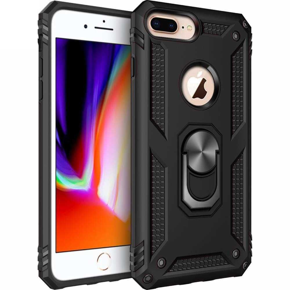 Huse iPhone 7 8 Plus iPhone SE 2020 2022 antisoc piele carbon + Folie