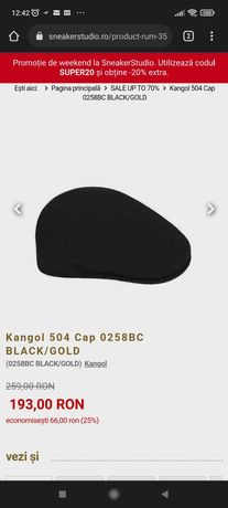 Șapcă Kagol negru gold