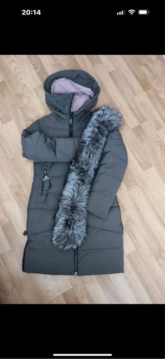 Geaca de iarna cu guler natural