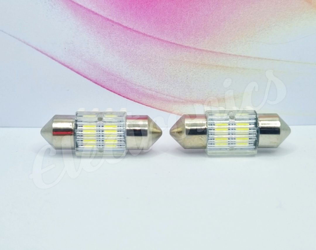 Диодна Бяла LED крушка със 4 SMD диода 31мм,