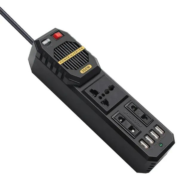 Avtamabil uchun invertor  rozetka, USB bilan adapterli 12V 220V gacha