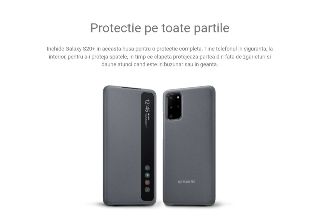 Husa activa originala Samsung Smart Clear View Cover S20 Plus S20+ 5G