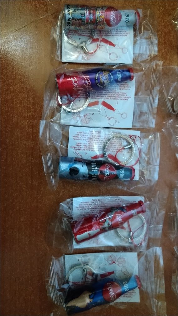 Vand set MINI STICLE Coca Cola din aluminiu, breloc