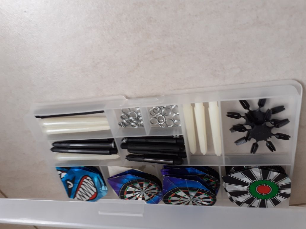 Set accesorii darts sageti metalice harrows fluturași shaft shafts