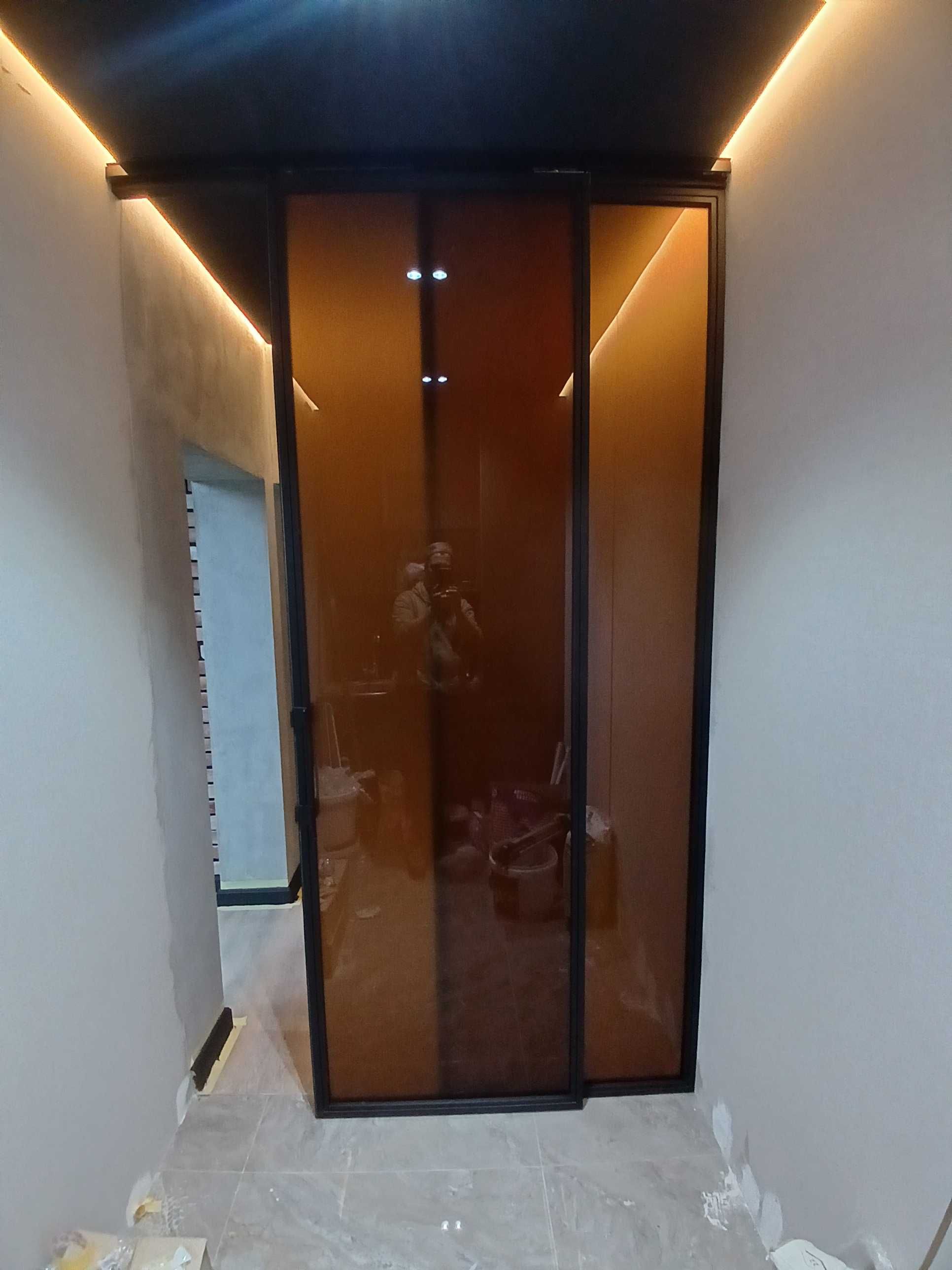 Loft перегородки металл + стекло