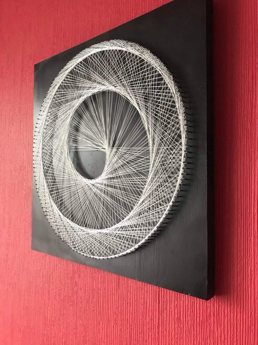 Пано картина от дърво и конци