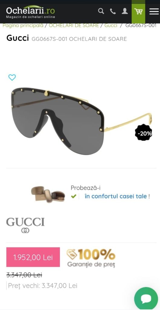 Vând ochelari Gucci,noi