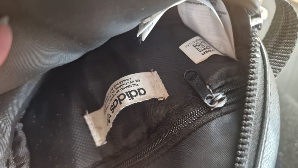 Adidas кожена оригинална кръгла чанта