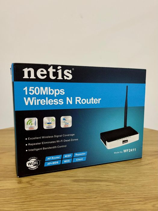 Router Wireless N Netis WF2411, 150 Mbps, 1x WAN, 4x LAN, Antenă 5 dBi