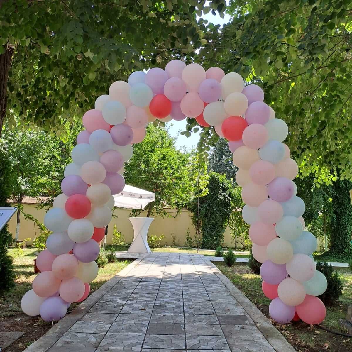 Arcada din baloane pentru evenimente-aniversare/nunta/botez/inaugurare