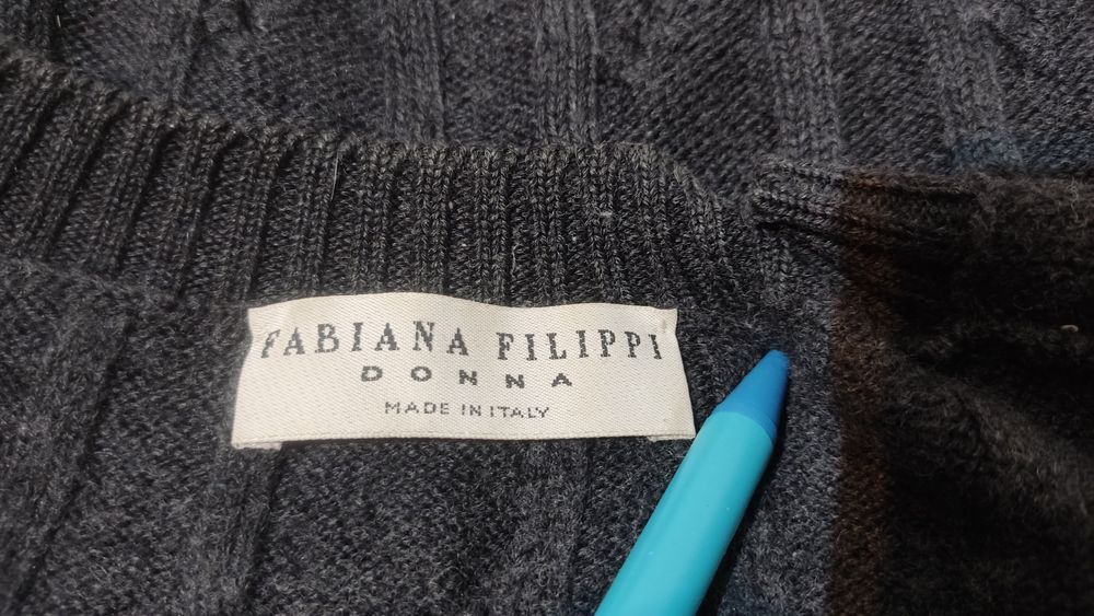 Pulover Fabiana Filippi mărime L dama wool lână lînă cardigan sweatshi