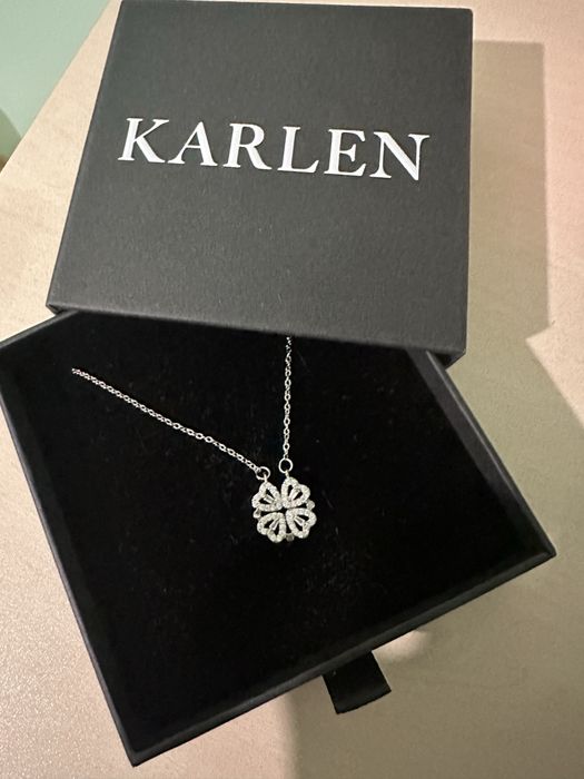 Колие Karlen, детелина, ново