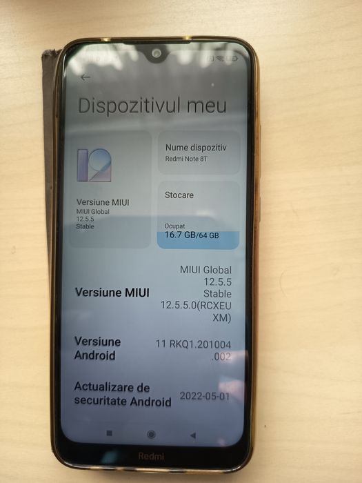 Xiaomi redmi note 8 T . Redmi note 11 S . Redmi 12 S.