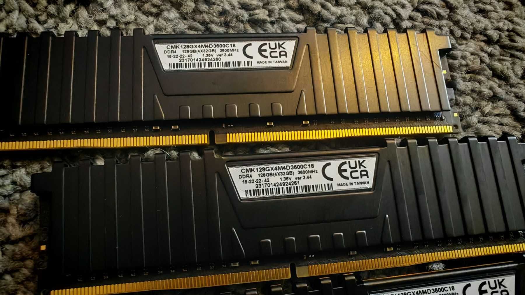 Рам памет CORSAIR VENGEANCE LPX 128GB (4x32GB) DDR4 3600Mhz