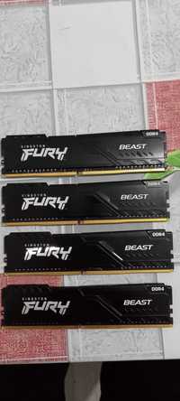 DDR-4 DIMM Kingston Fury Beast, 4x8Gb, 3200MHz