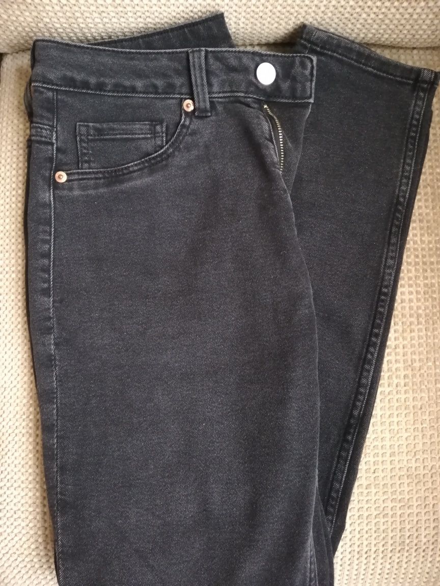 Blugi gri-închis H&m skinny high jeans marime 40