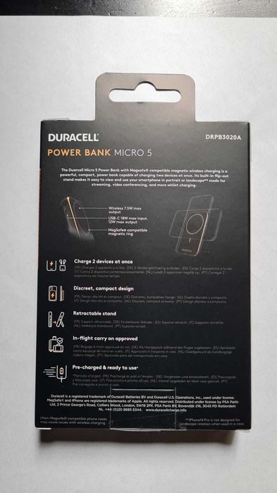 Duracell Micro5 5000mAh външна батерия DRPB3020A