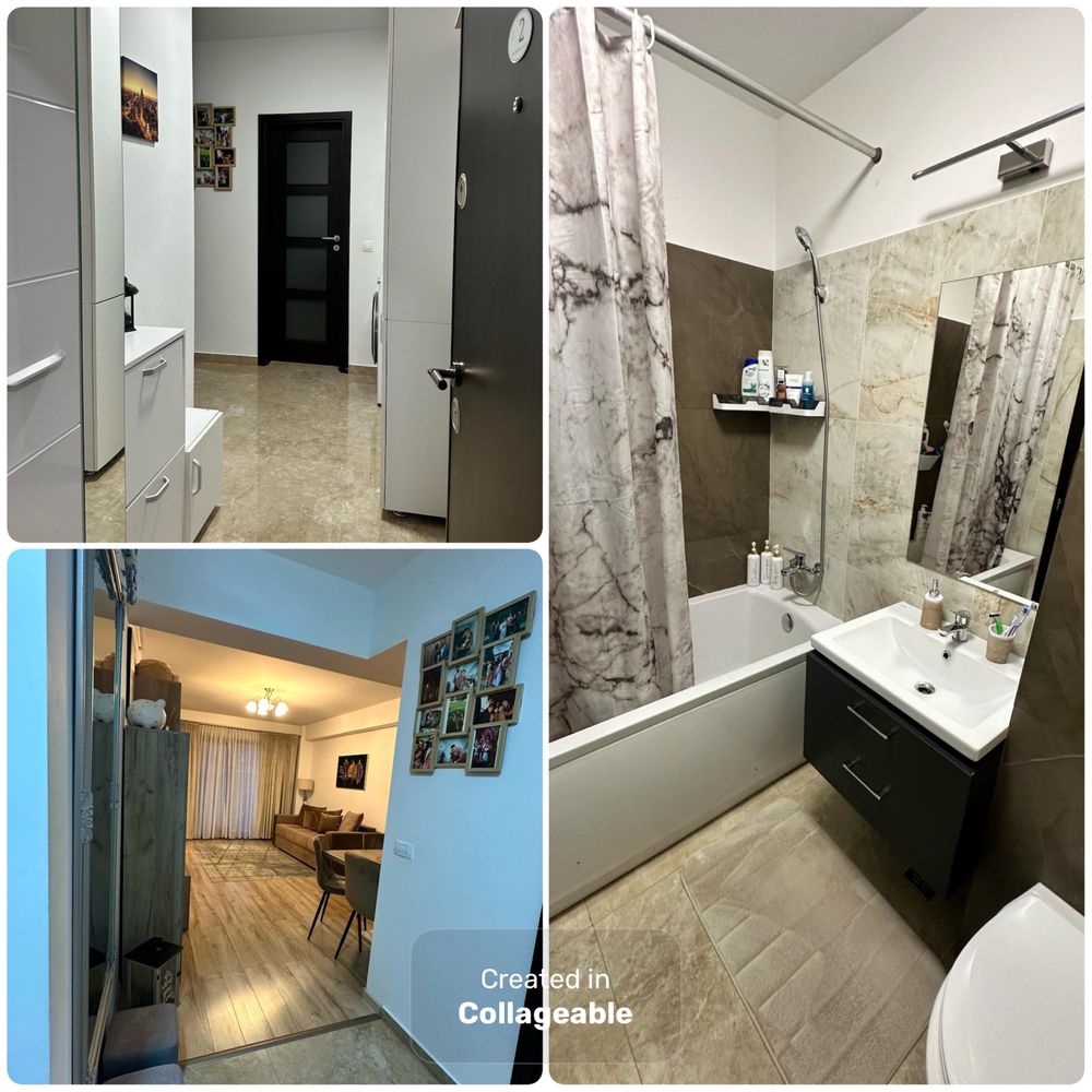 Vand apartament 3 camere complet utilat+mobilat si acces unic curte