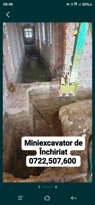 Închirieri Utilaje Construcții  Bucuresti-Ilfov Miniexcavator si Bobc