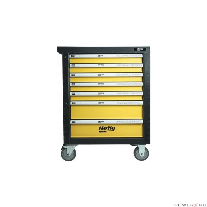 Dulap scule profesional, 7 sertare, echipat cu 156 piese NOTIG