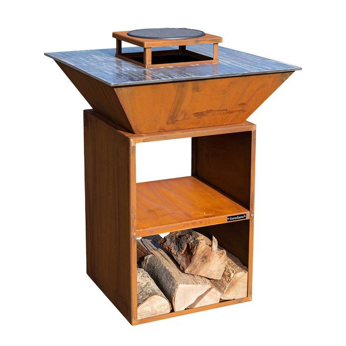 Grătar profesional GrillPro din oțel CORTEN (șemineu,vatră,foc)