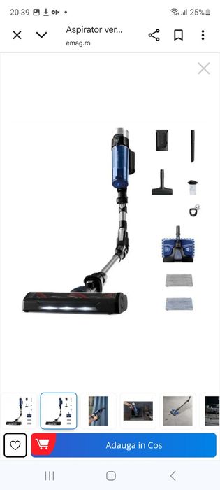 Aspirator vertical Rowenta X-Force Flex 9.60 Aqua RH20C4WO