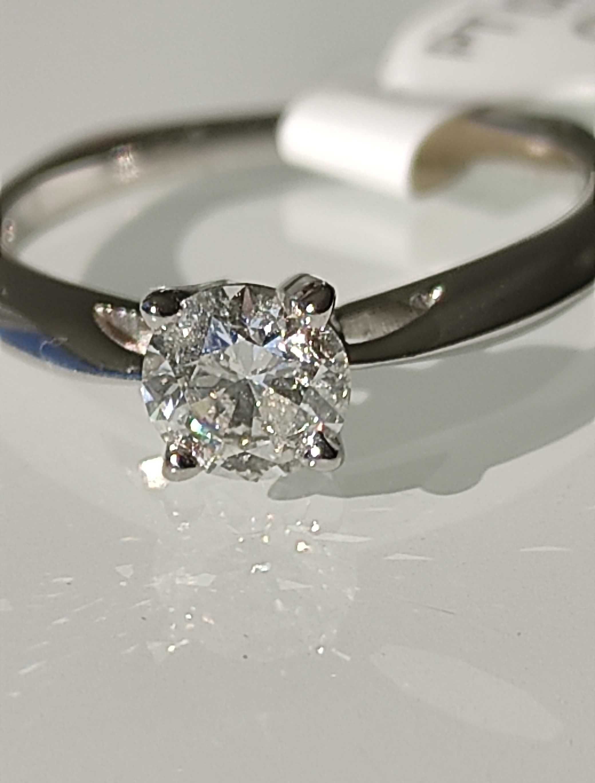 Inel logodna platina Scott Kay cu diamant 0.65ct