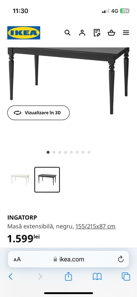 Masă  din lemn masiv IKEA