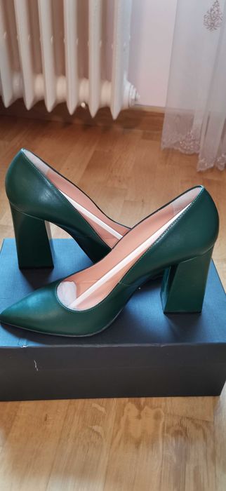 Pantofi Musette, culoare verde, mărimea 39