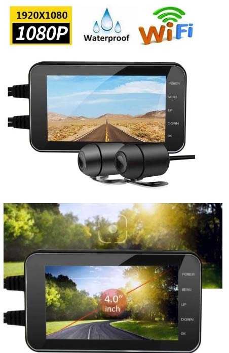 Мото регистратор с Wi-Fi, GPS HD 1080P