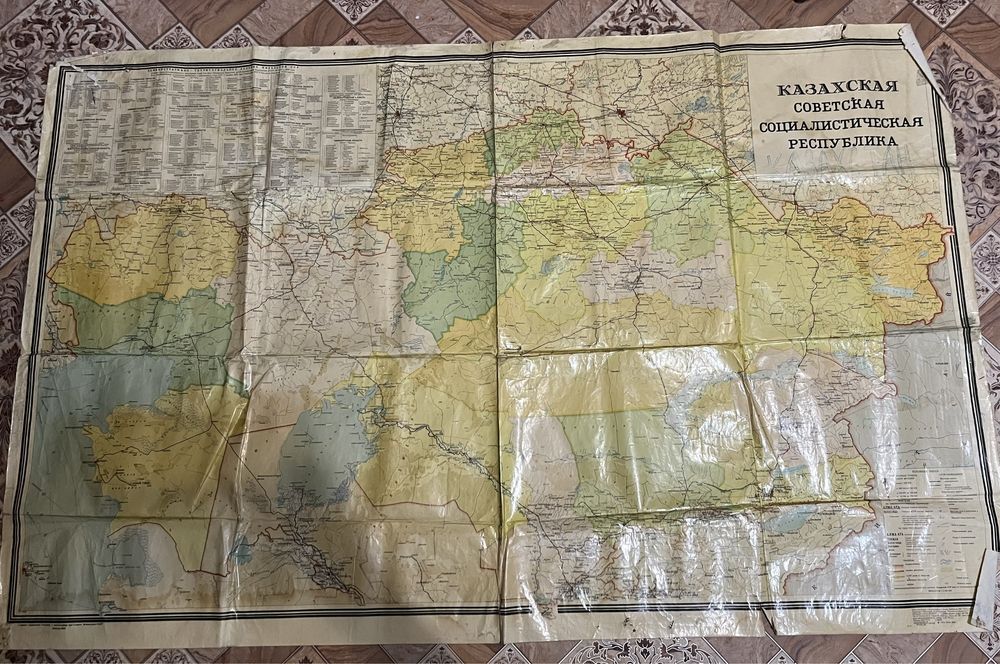 Карта КАЗССР (1936 год)