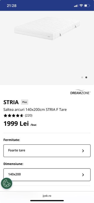 Saltea pat noua sigilata 140\200