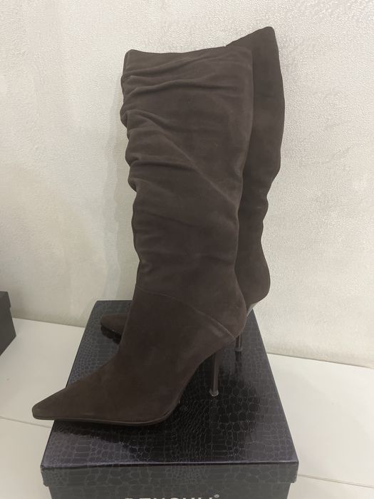 Сапоги замша