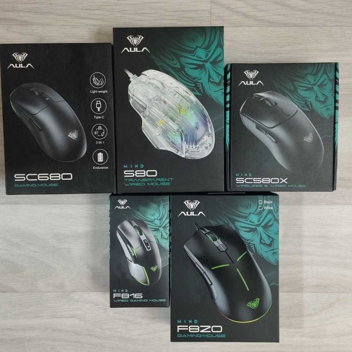 мышки AULA проводные и беспроводные