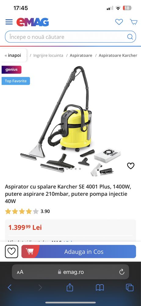 Aspirator Karcher SE 4001