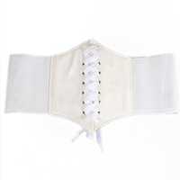 Corset curea centura în stil Gotic alba